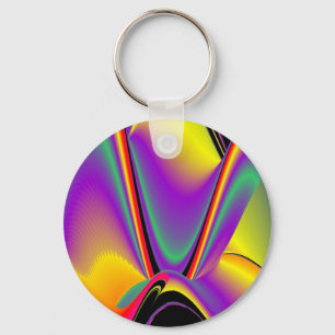 Chaveiro A Mágica das Cores, Abstrato 3D Rainbowart