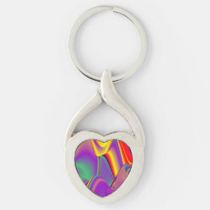 Chaveiro A Mágica das Cores, Abstrato 3D Rainbowart