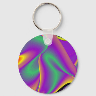 Chaveiro A Mágica das Cores, Abstrato 3D Rainbowart