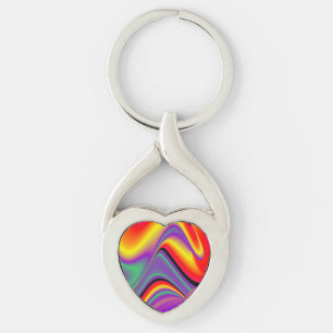 Chaveiro A Mágica das Cores, Abstrato 3D Rainbowart