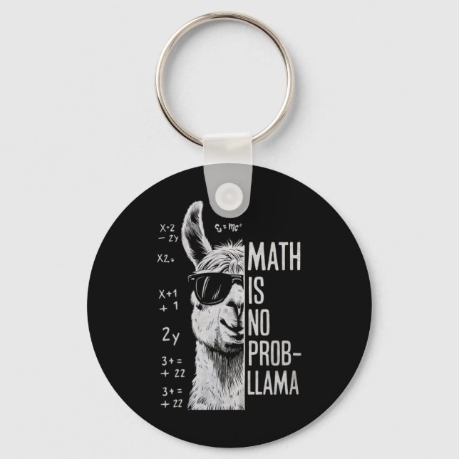 Chaveiro A Matemática Não É Prob-llama Llama Engraçado Home (Frente)