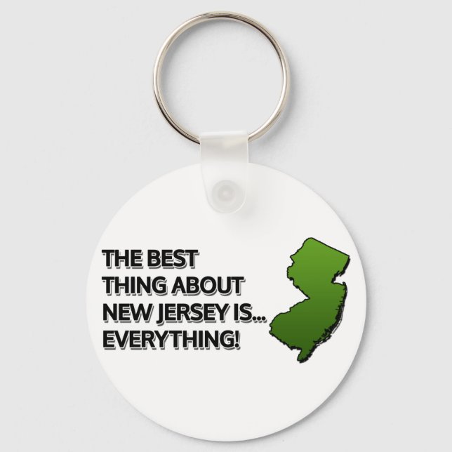 Chaveiro A melhor coisa sobre Nova Jersey é... tudo! (Frente)
