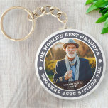 Chaveiro A melhor foto personalizada do avô do mundo<br><div class="desc">Este design simples e clássico é composto por tipografia serif e adiciona uma foto personalizada.</div>