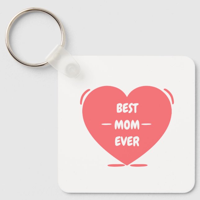 Chaveiro a melhor mãe sempre rosa, editável (Frente)