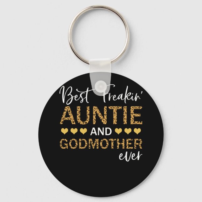 Chaveiro A Melhor Tia E A Madrinha Nunca Lepard (Frente)