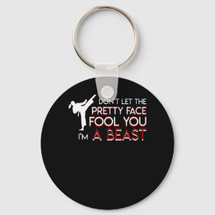 Chaveiro A menina de Taekwondo não deixa a cara bonito