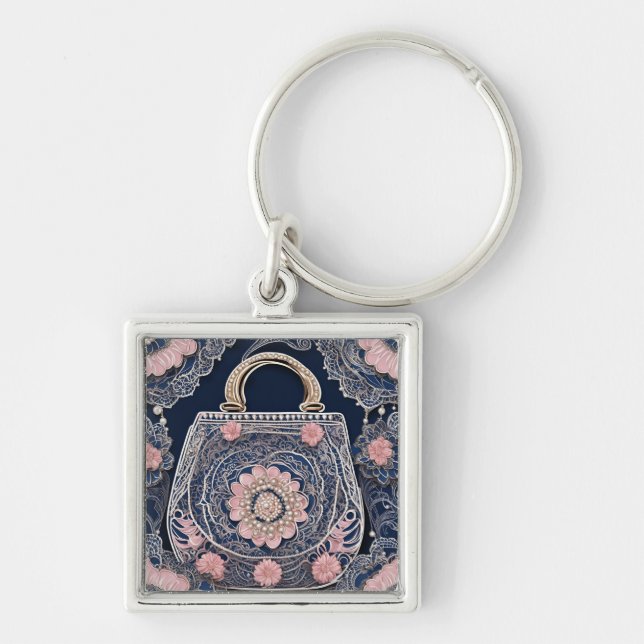 Chaveiro A minha arte azul da bolsa AI (Frente)