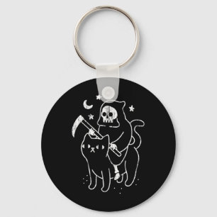 Chaveiro A Morte Dirigindo Uma Festa De Figurino De Hallowe