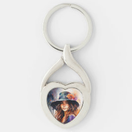 Chaveiro A Mulher no Chapéu: Retrato da Graça Vibrante