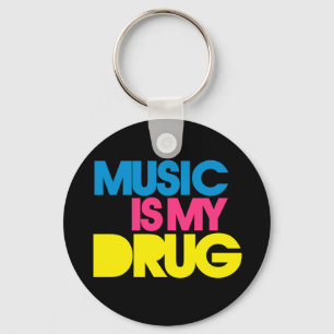 Chaveiro A música é minha droga