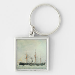Chaveiro A navio de guerra francesa, "La Gloire", 1880