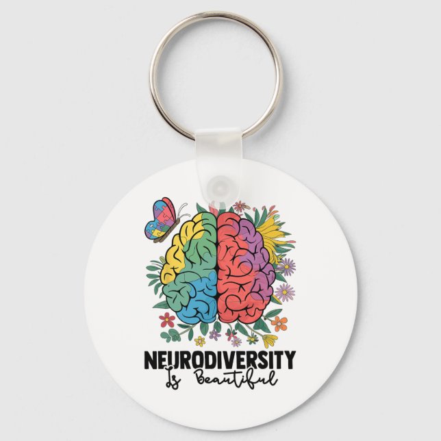 Chaveiro A Neurodiversidade É Um Lindo Autismo Adhd (Frente)