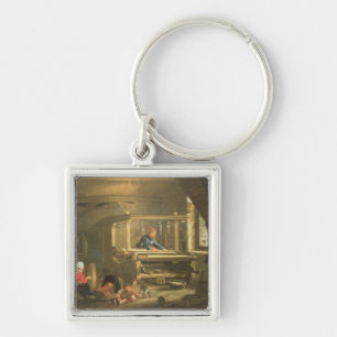 Chaveiro A oficina de um tecelão, 1656 (óleo em canvas)