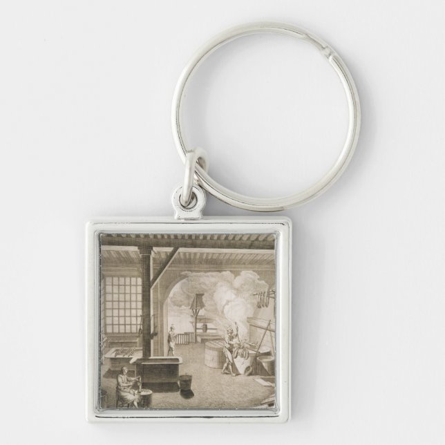 Chaveiro A oficina de um tintureiro de seda, 'do DES de (Frente)
