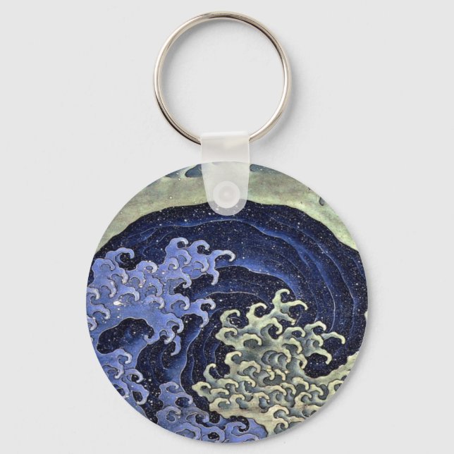 Chaveiro A onda feminina de Hokusai (Frente)