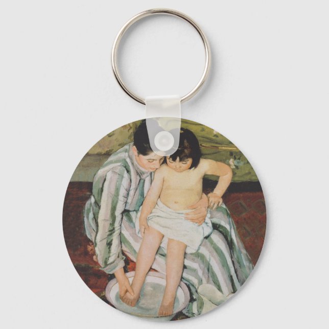 Chaveiro A Pintura do Banho de Mary Cassatt Child (Frente)