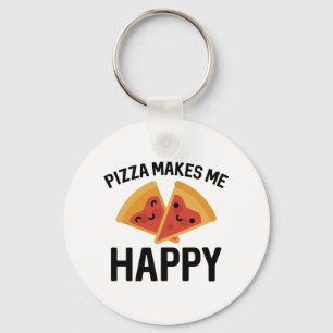Chaveiro A pizza faz-me feliz