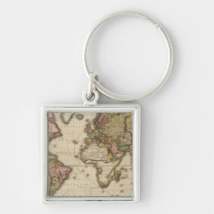 Chaveiro A projeção do Mundo no Mercator
