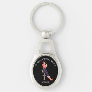 Chaveiro A Rainha de Tudo! Texto e nome editáveis