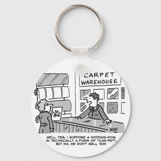 Chaveiro A Sala de Tapete não vende Cachorros. Engraçado (Frente)