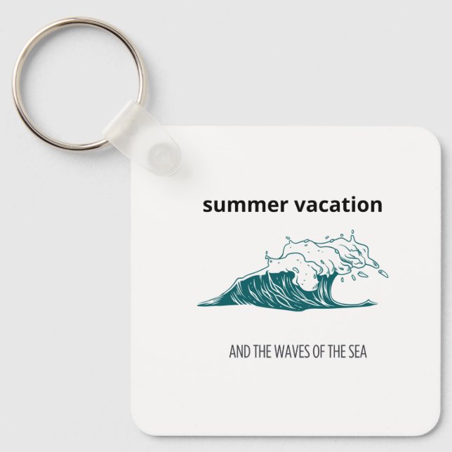 Chaveiro "A Superfície de Ondas no Estilo do Mar Desenho à  (Frente)