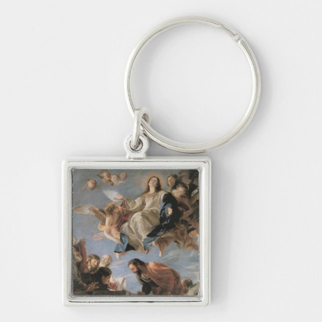 Chaveiro A suposição do Virgin, 1673 (óleo em canvas) (Frente)