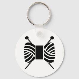 Chaveiro A tricotar Agulhas e Artesanatos