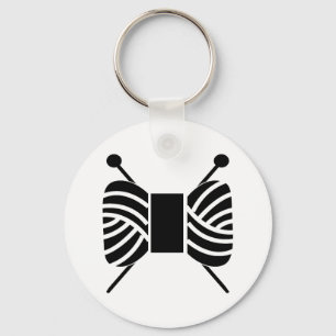 Chaveiro A tricotar Agulhas e Artesanatos