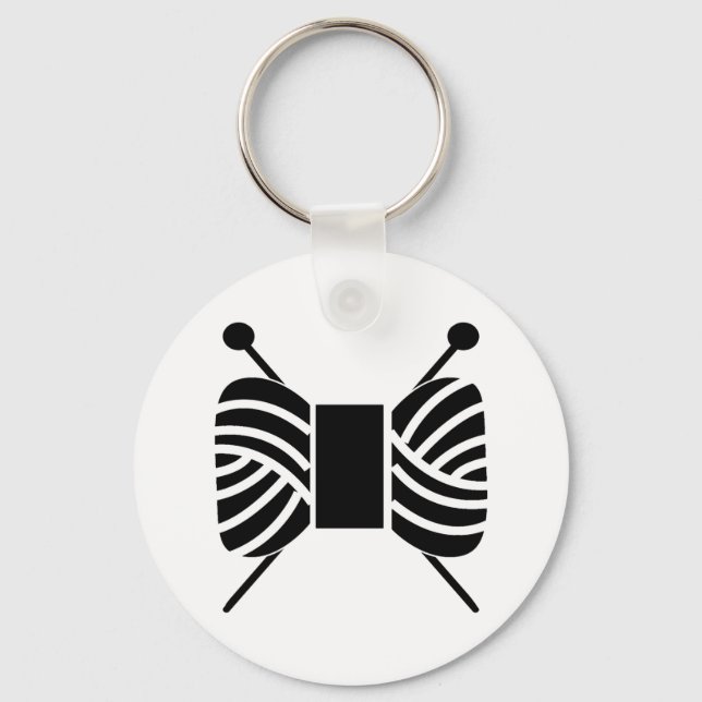 Chaveiro A tricotar Agulhas e Artesanatos (Frente)