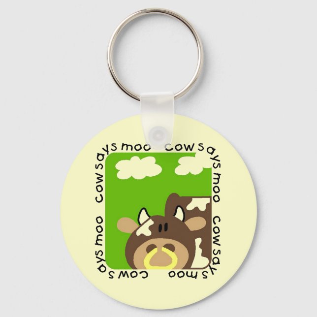 Chaveiro A vaca diz o camiseta e os presentes do MOO (Frente)