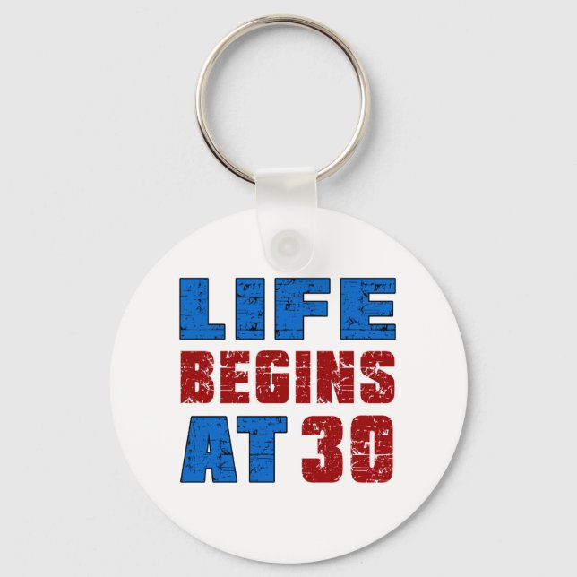 Chaveiro A Vida Começa Aos 30 (Frente)