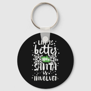 Chaveiro A Vida De Presente Do Xmas É Melhor Quando Há Papa