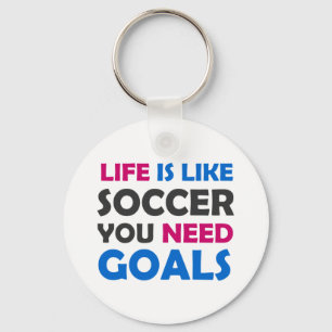 Chaveiro A vida é como futebol você precisa de gols