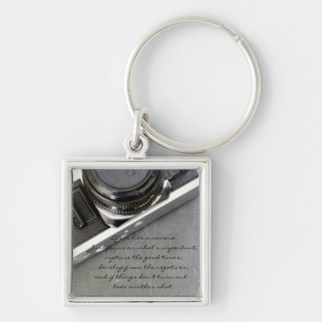 Chaveiro A vida é como uma corrente chave da câmera (Frente)