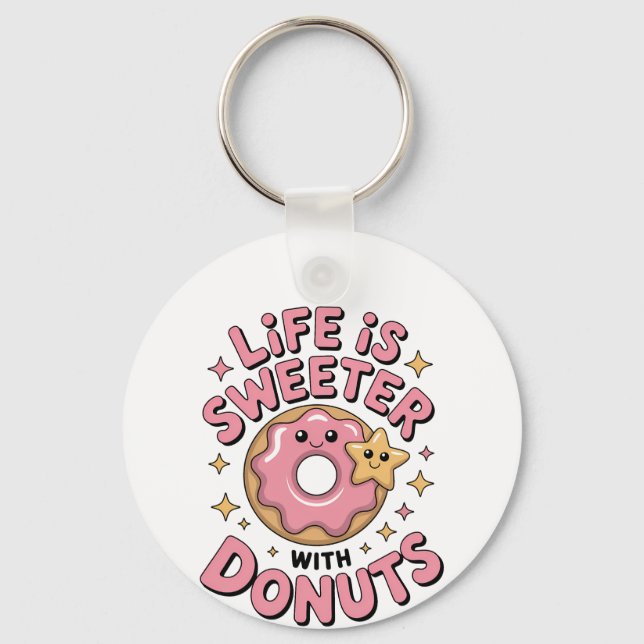 Chaveiro A Vida É Mais Doce Com Rosquinhas (Frente)