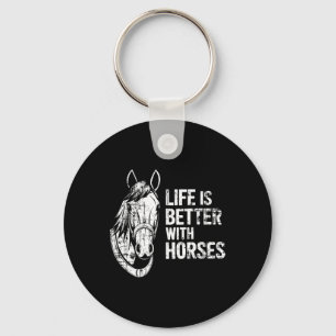 Chaveiro A Vida É Melhor Com Cavalos Engraçados Para Cavalo