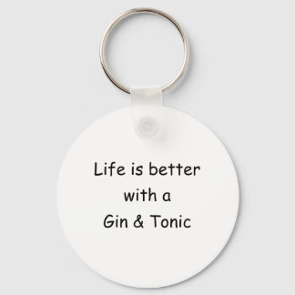Chaveiro A Vida É Melhor Com Gin E Tônico