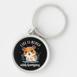 Chaveiro A Vida é Melhor Com Hamsters