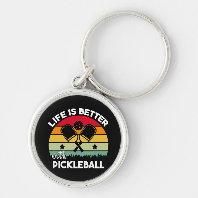 Chaveiro A vida é melhor com Pickleball (Frente)