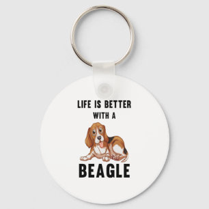 Chaveiro A vida é melhor com um beagle
