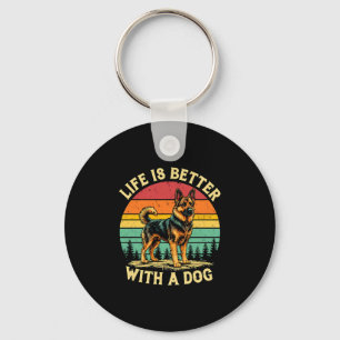 Chaveiro A Vida É Melhor Com Um Cachorro - Pôr do Sol Vinta