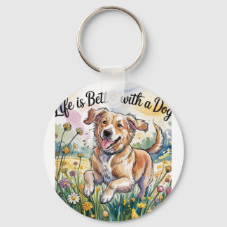 Chaveiro "A vida é melhor com um cão
