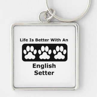 Chaveiro A vida é melhor com um setter inglês