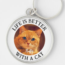A Vida é Melhor com uma Foto Personalizada de Gato