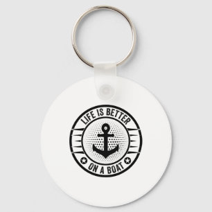 Chaveiro A Vida É Melhor Em Um Barco Capitão Barqueiro Barc