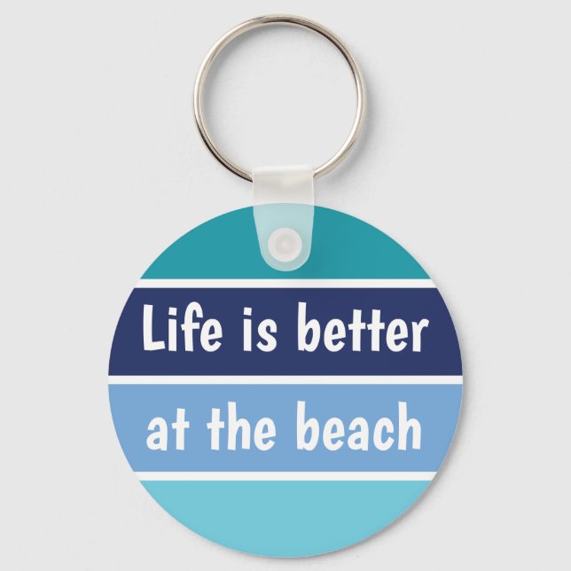 Chaveiro A Vida É Melhor Na Praia (Frente)