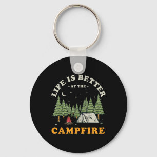 Chaveiro A Vida É Melhor No Fogo De Acampamento Camper Dive