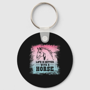 Chaveiro A Vida É Melhor Para Cavalos Andando De Cavalo