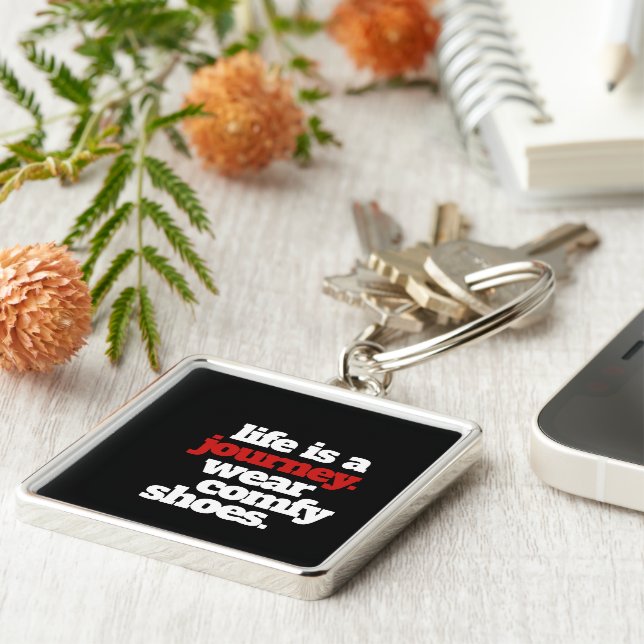 Chaveiro A vida engraçada é uma jornada... (Lateral)