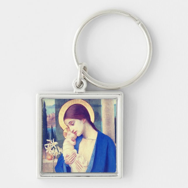 Chaveiro A Virgem Maria e o Menino Jesus Graça Renascentist (Frente)